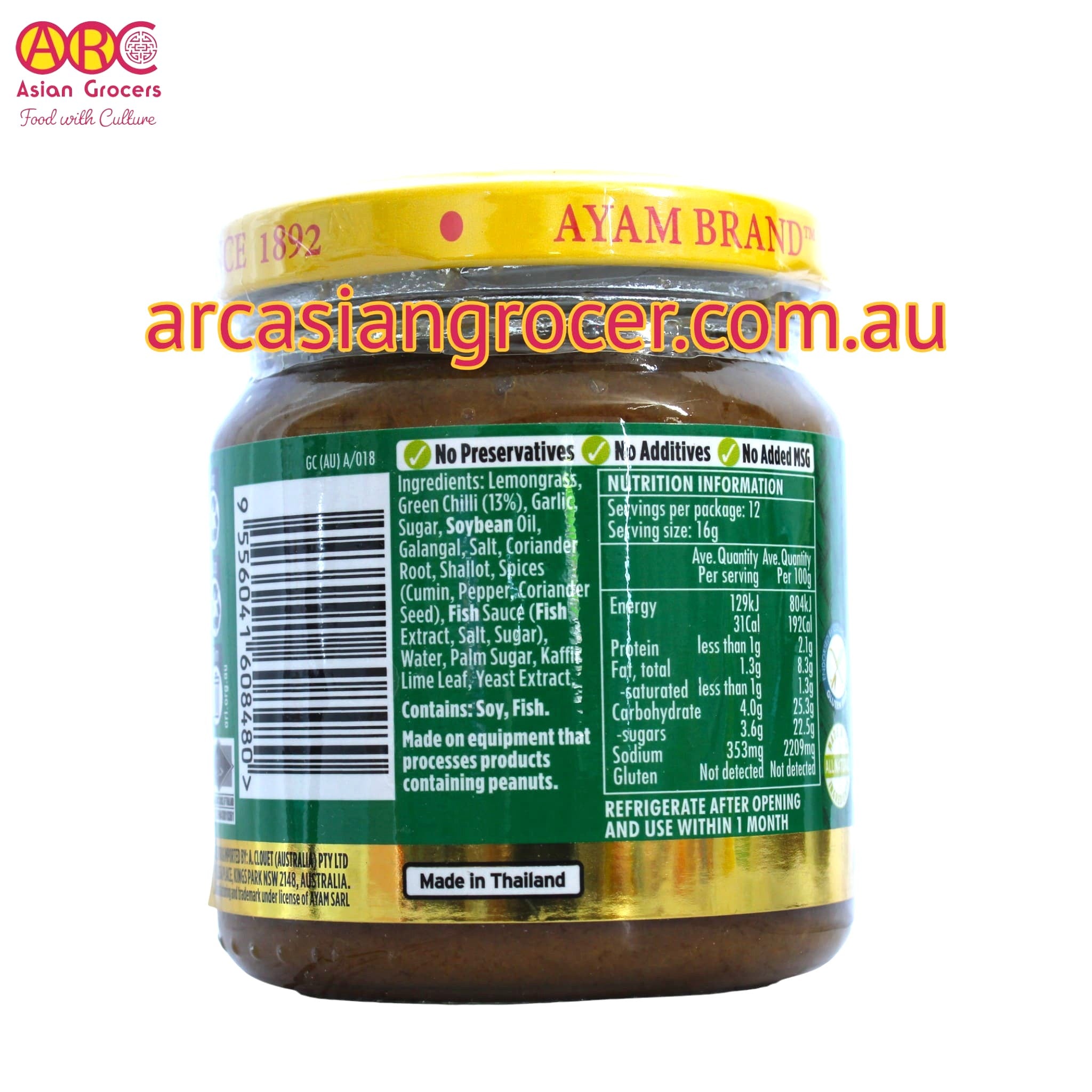 Ayam Thai Green Curry Paste 195g