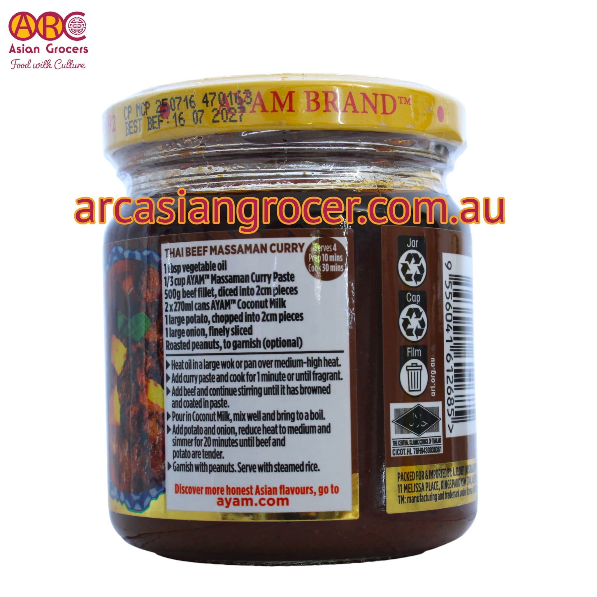 Ayam Thai Massaman Curry Paste 195g