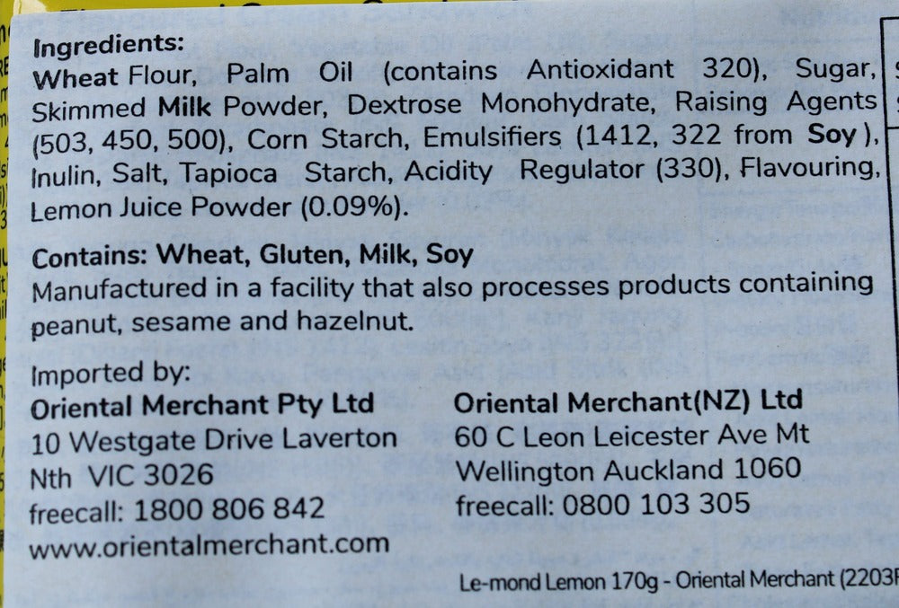 Julie’s Le-Mond Cream Puff Sandwich Biscuits 170g