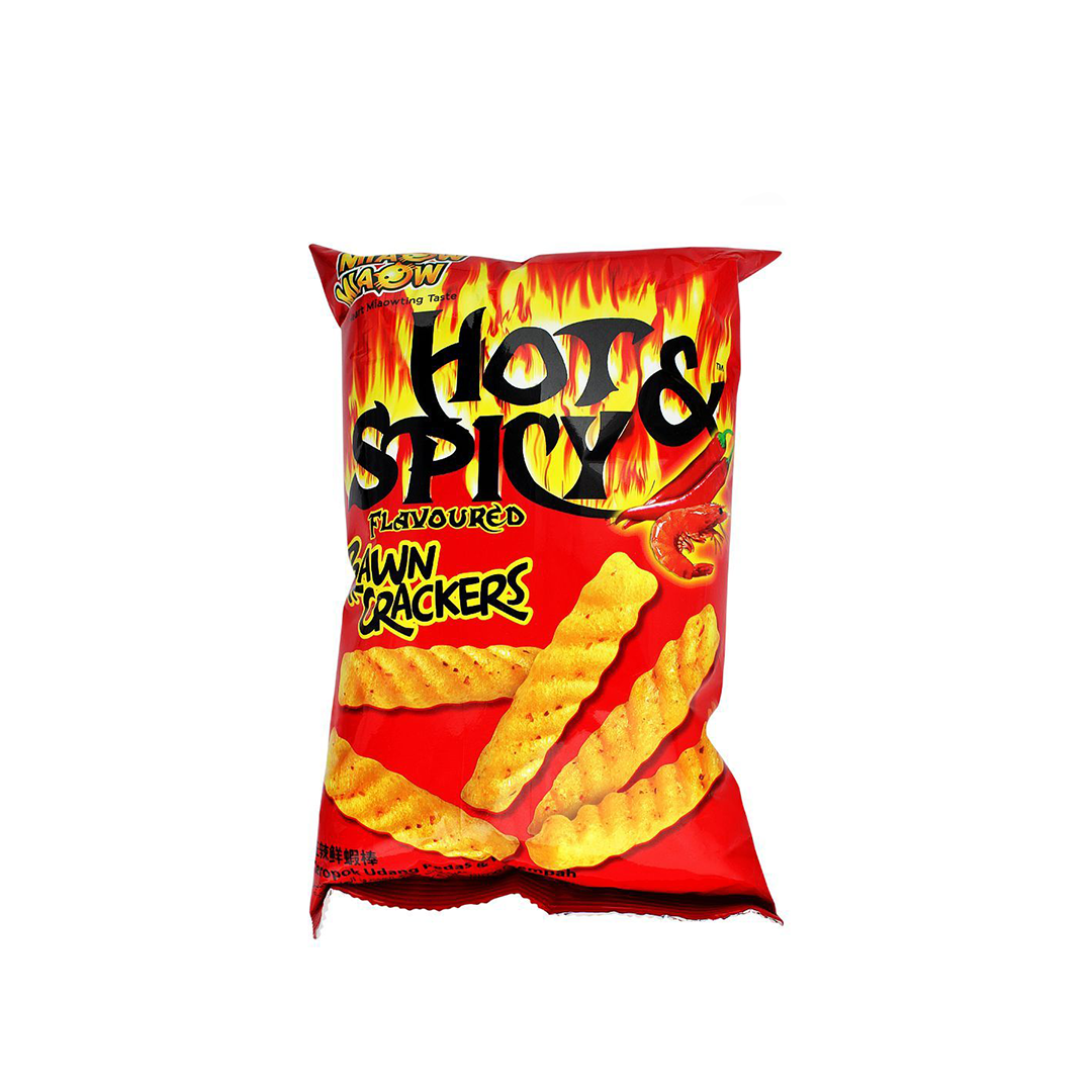 Miaow Miaow Hot & Spicy Prawn Crackers 50g