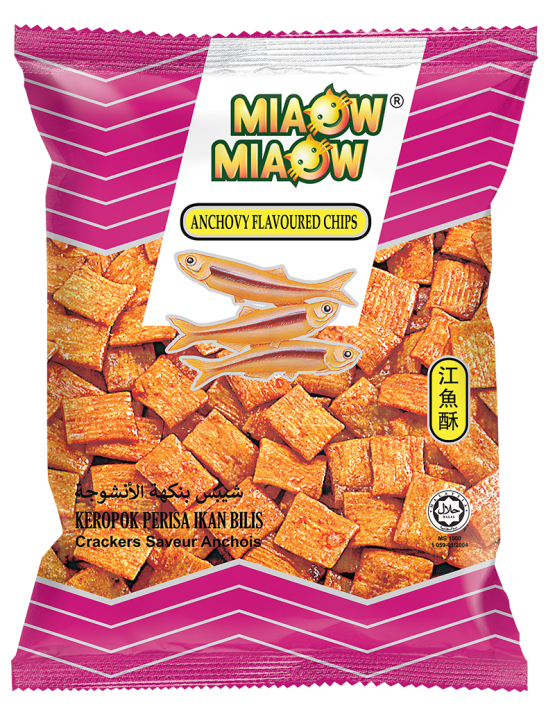 Miaow Miaow Anchovy Flavoured Chips 100g