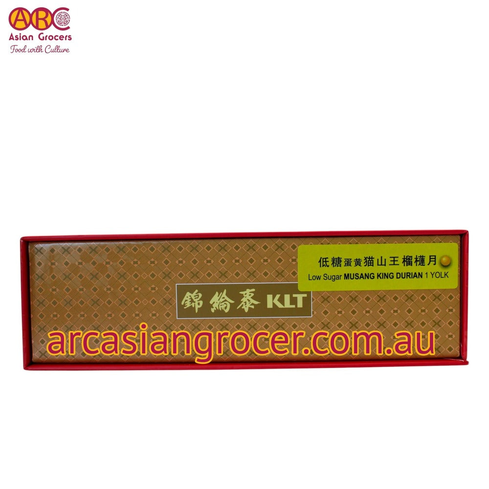 KLT Low Sugar Musang King Durian with 1 Yolk Mooncake 4 Pieces (Best Before: 31-12-2026)