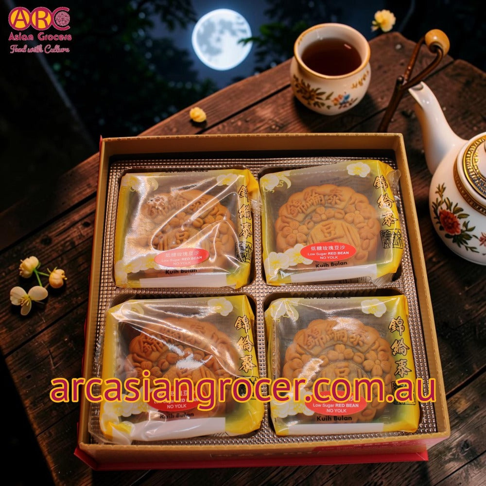 KLT Low Sugar Red Bean No Yolk Mooncake 4 Pieces (Best Before: 31-12-2026)