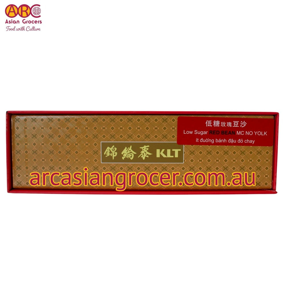 KLT Low Sugar Red Bean No Yolk Mooncake 4 Pieces (Best Before: 31-12-2026)