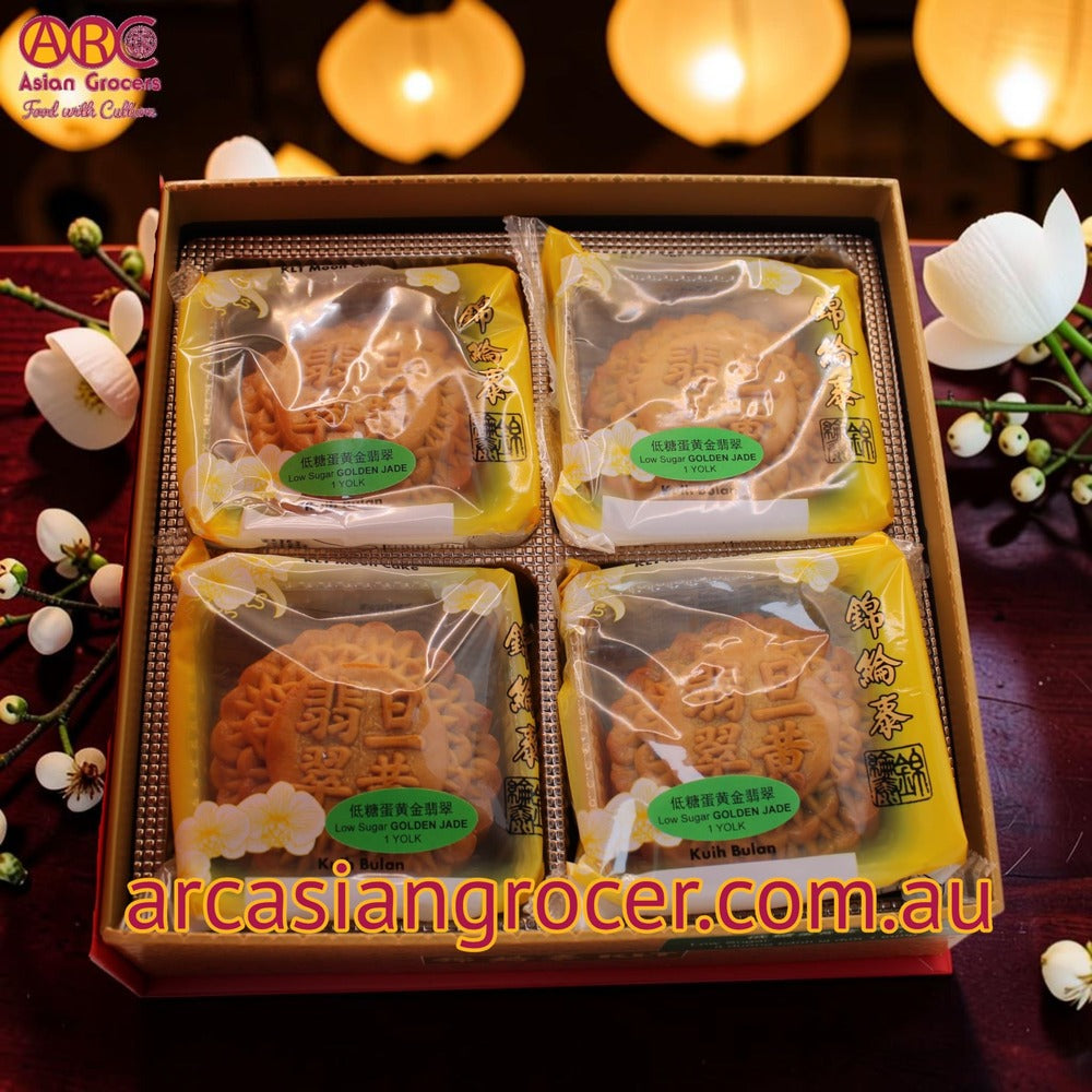KLT Low Sugar Golden Jade with 1 Yolk Mooncake 4 Pieces (Best Before: 31-12-2026)