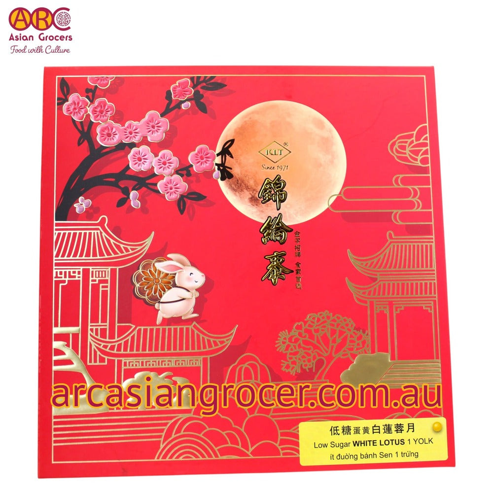 KLT Low Sugar White Lotus with 1 Yolk Mooncake 4 Pieces (Best Before: 31-12-2026)