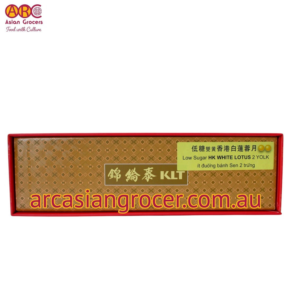 KLT Low Sugar White Lotus with 2 Yolk Mooncake 4 Pieces (Best Before: 31-12-2026)