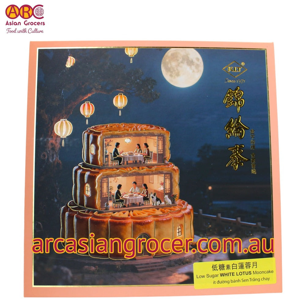 KLT Low Sugar White Lotus No Yolk Mooncake 4 Pieces (Best Before: 31-12-2026)
