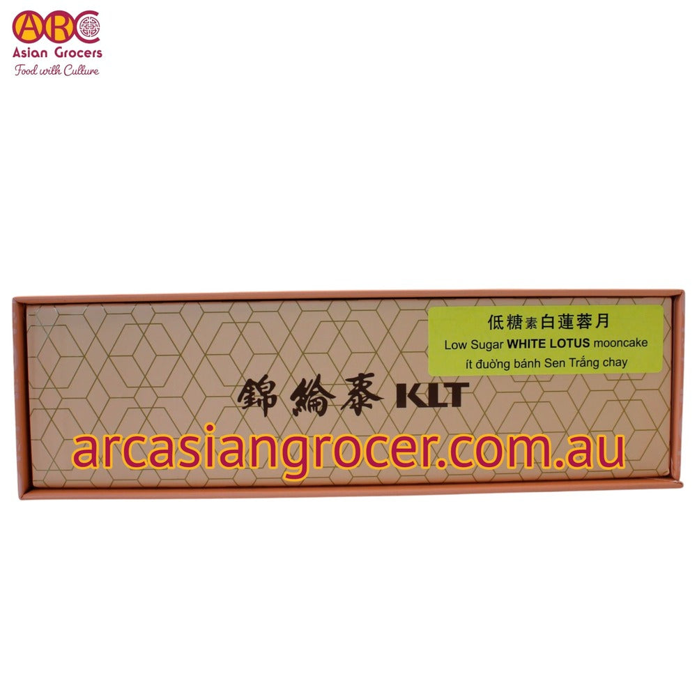 KLT Low Sugar White Lotus No Yolk Mooncake 4 Pieces (Best Before: 31-12-2026)