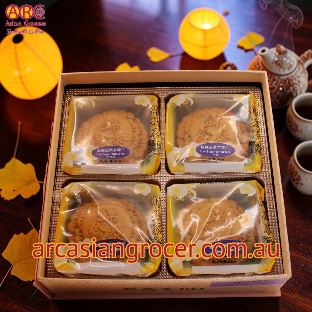 KLT Low Sugar Taro with 1 Yolk Mooncake 4 Pieces (Best Before: 31-12-2026)