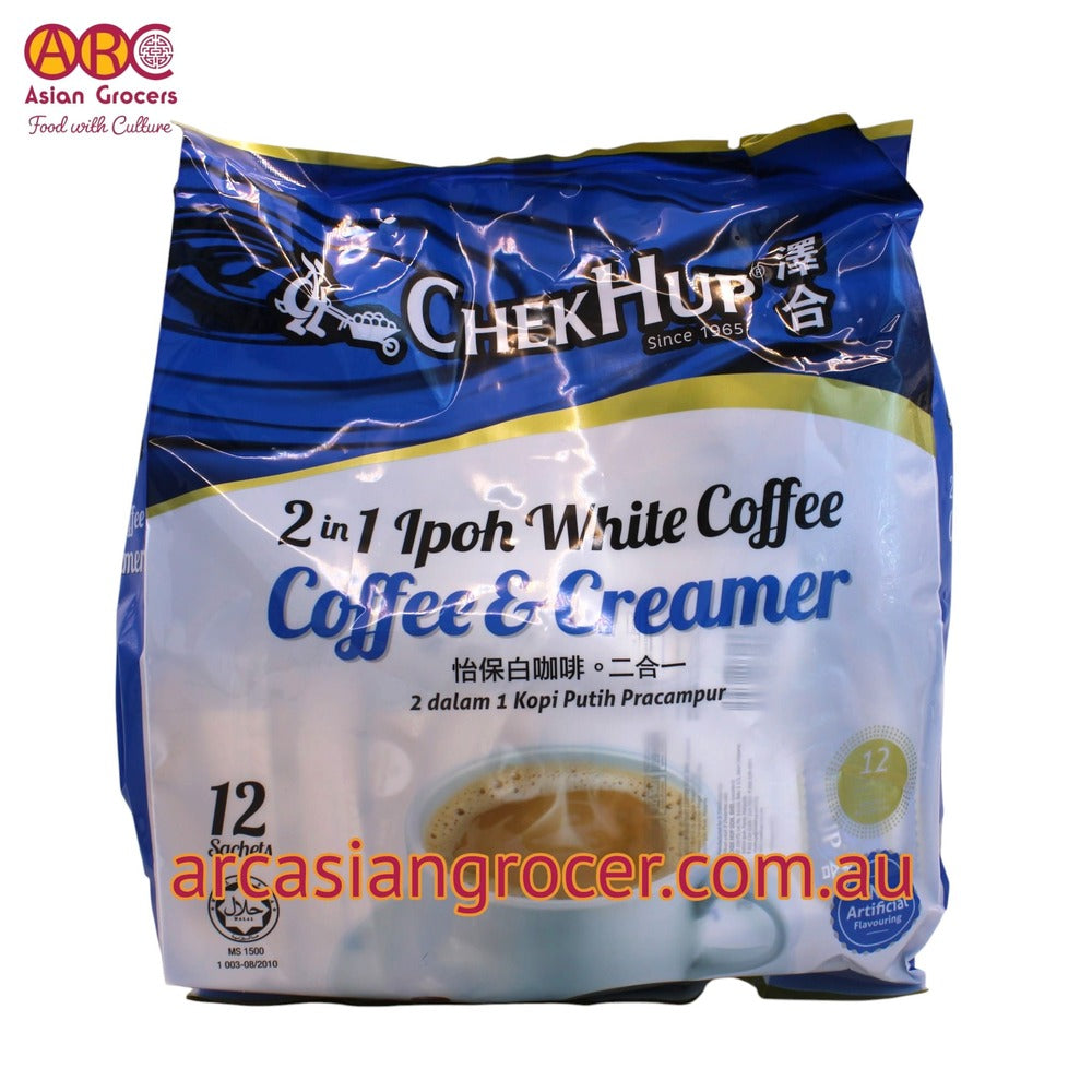 Chek Hup Ipoh White Coffee 2 in 1 With Non-dairy Creamer 12 Sachets