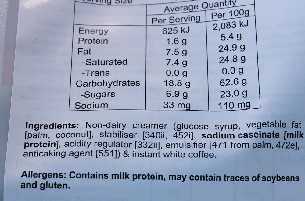 Chek Hup Ipoh White Coffee 2 in 1 With Non-dairy Creamer 12 Sachets
