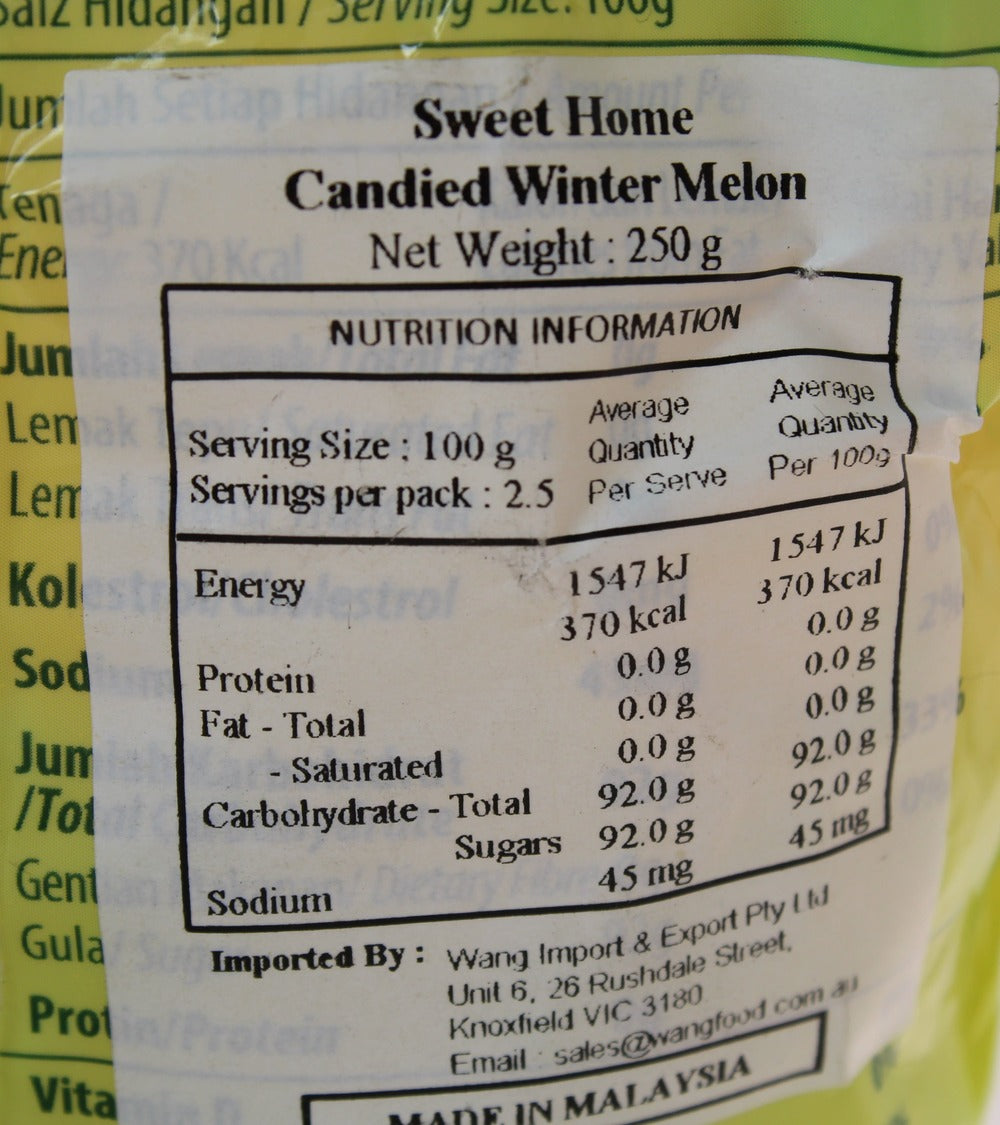 Sweet Home Candied Winter Melon 250g