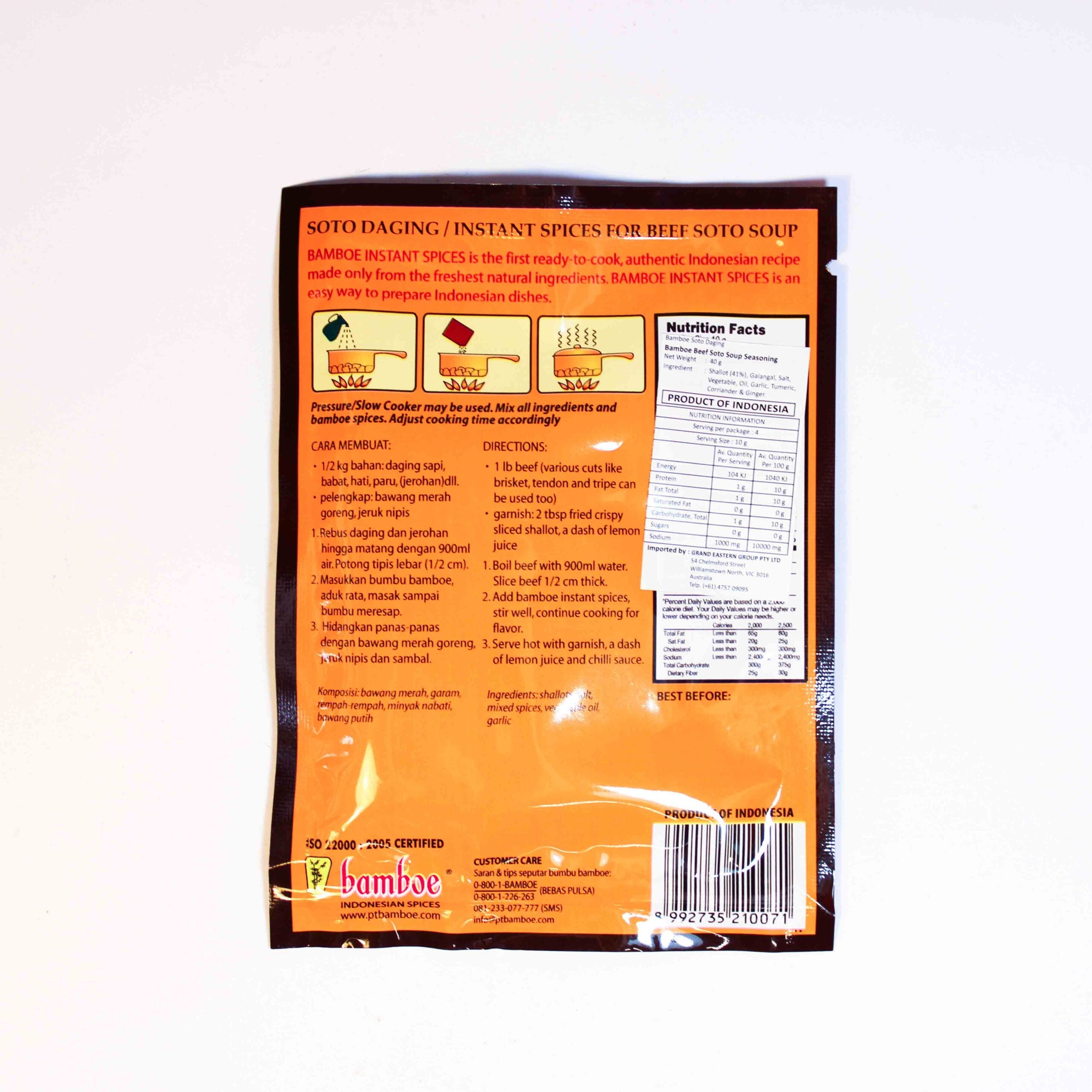 Bamboe Soto Daging (Soto Madura) 40g