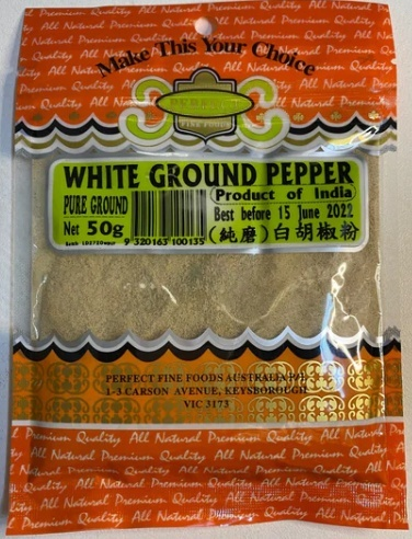 Perfect Fine Foods White Ground Pepper 50g