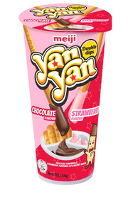 Meiji Yan Yan Chocolate & Strawberry Flavour Dip Stick Biscuits 44g