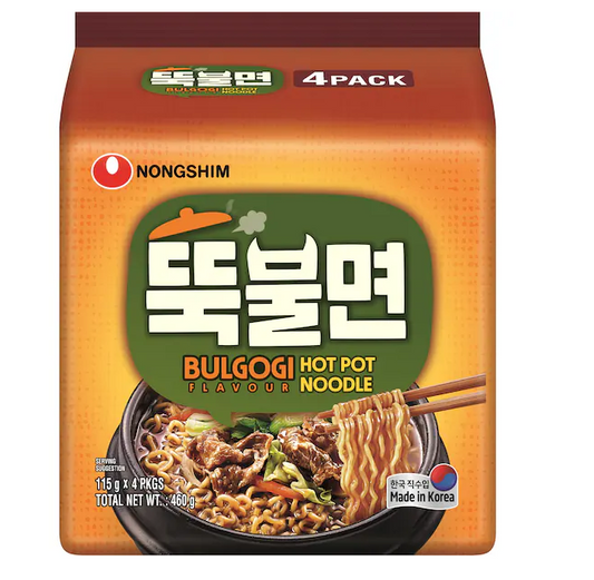 Nongshim Hot Pot Noodle Bulgogi Flavour 4x115g