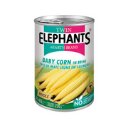 Twin Elephants Whole Young Corn in Brine 425g