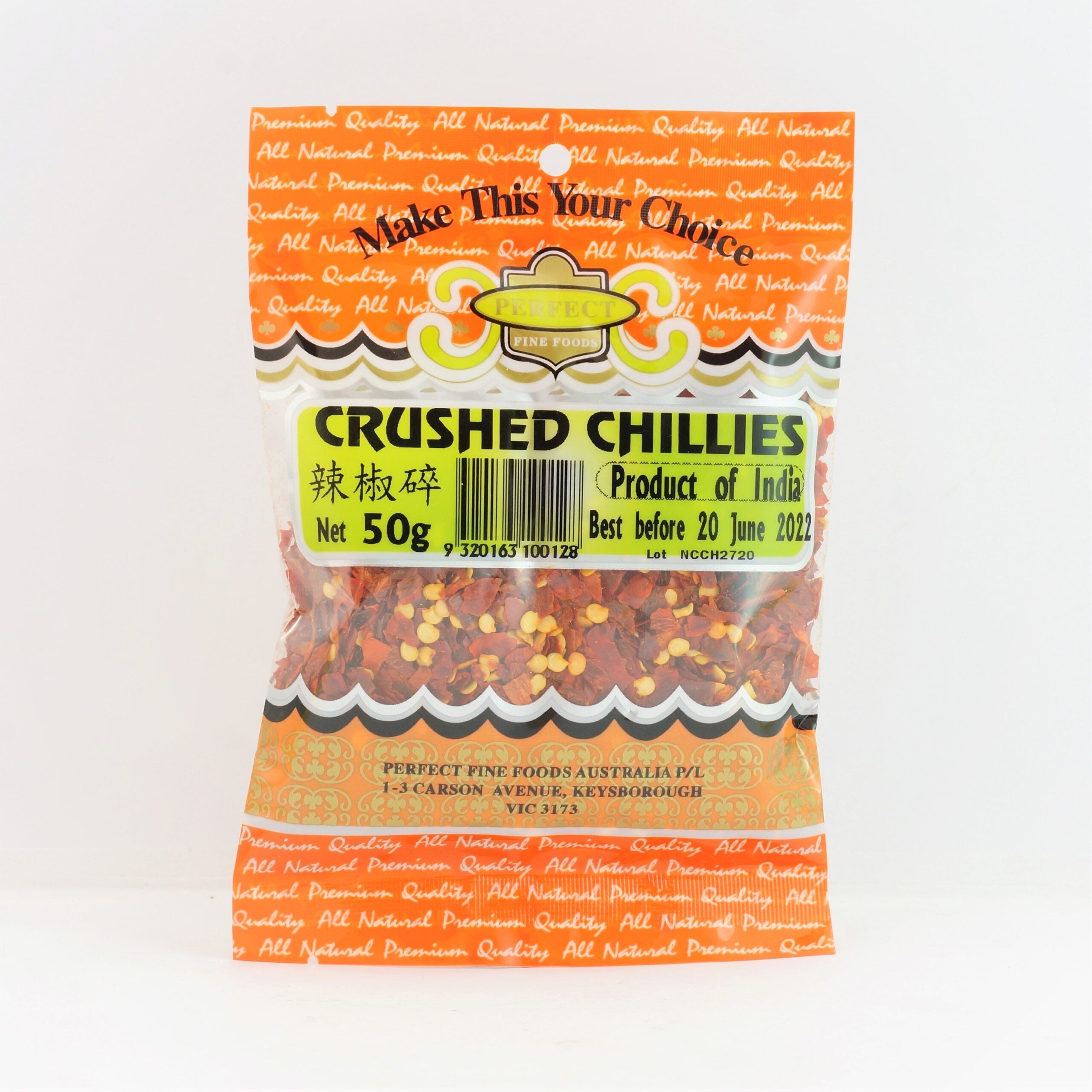 Perfect Fine Foods Chillies Crushed 50g