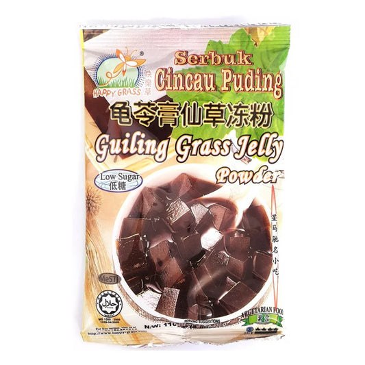 Happy Grass Serbuk Gincau Pudding (Guiling Grass Jelly Powder) Low Sugar 110g