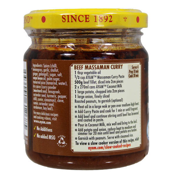 AYAM THAI MASSAMAN CURRY PASTE 195G