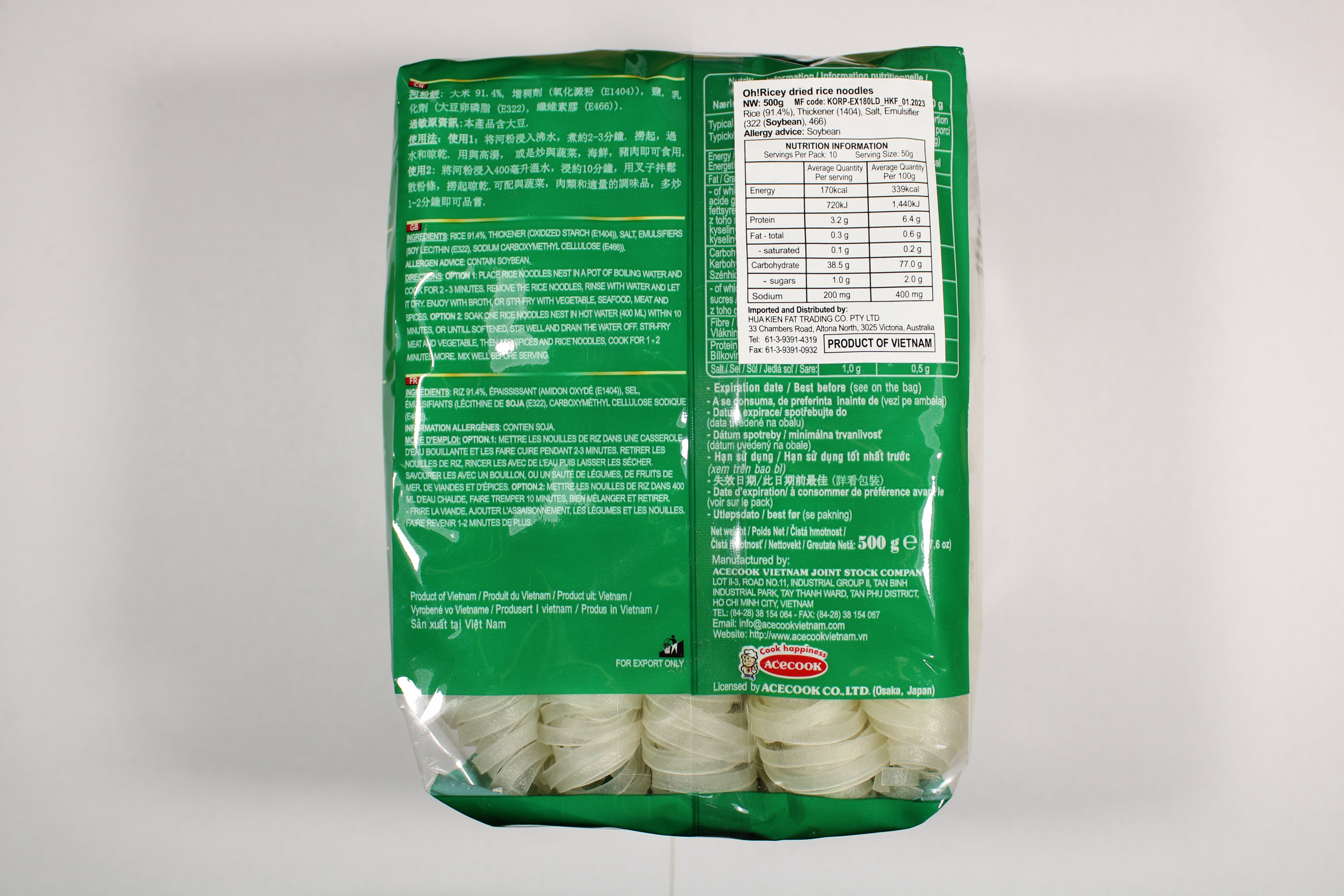 Acecook Oh Ricey Rice Noodles 500g