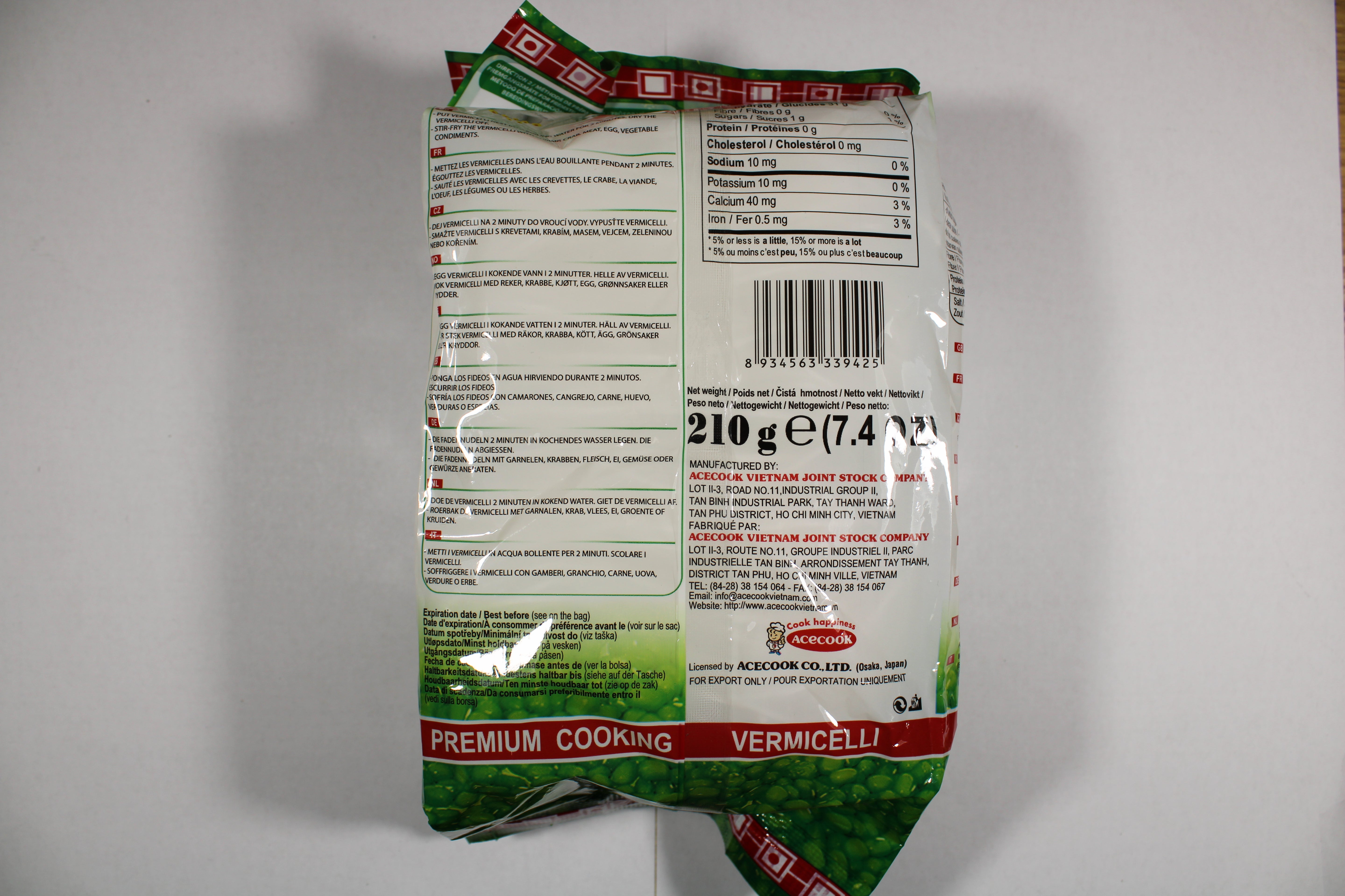 Acecook Good Mung Bean Vermicelli 210g