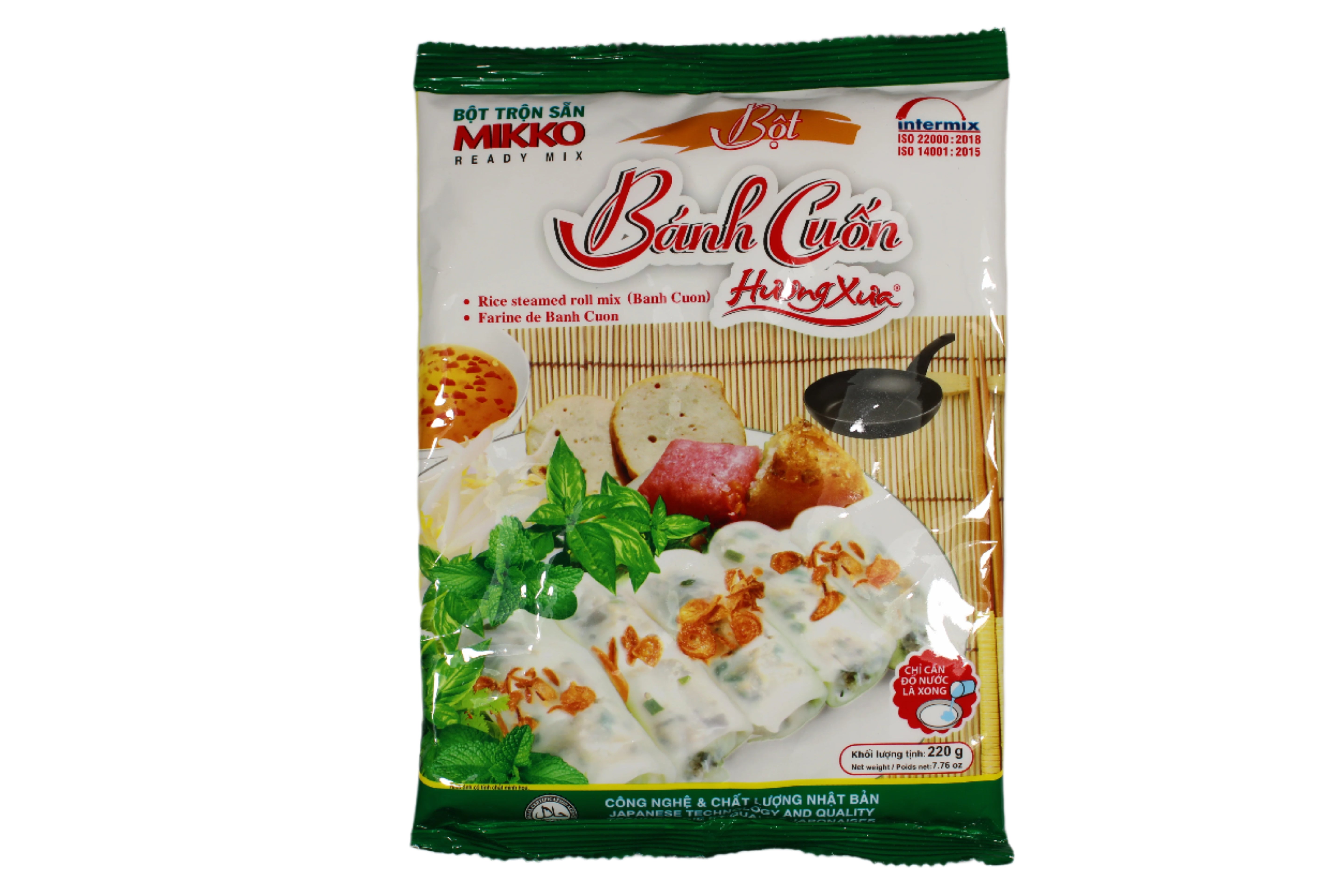 Mikko Rice Steamed Roll Mix - Banh Cuon Huong Xua 220g