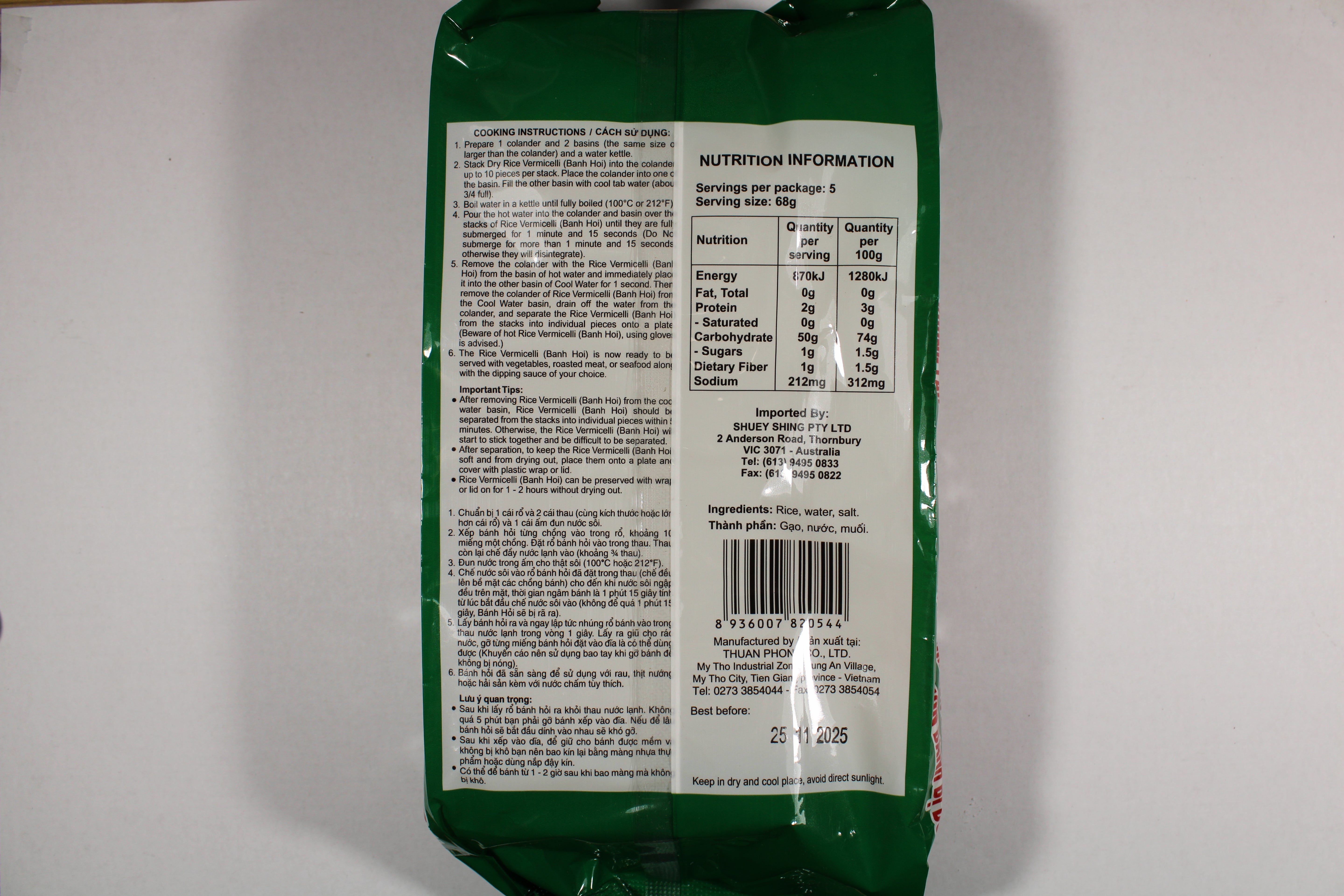 Tufoco Bamboo Tree Fine Rice Vermicelli - Banh Hoi 340g