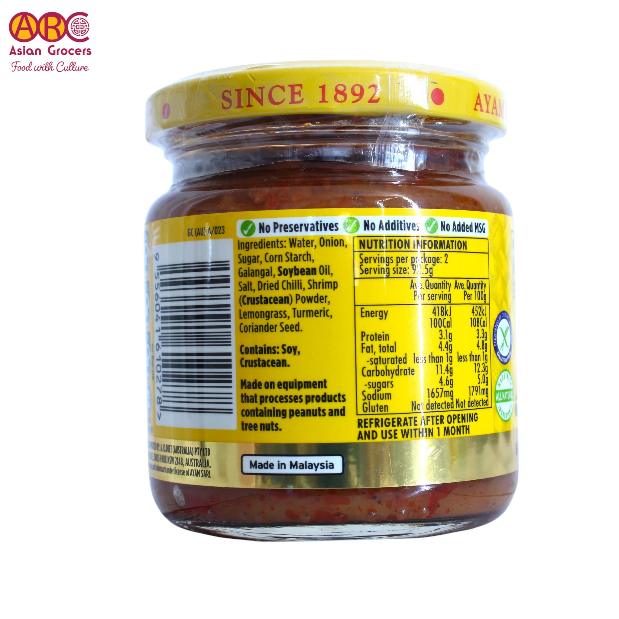 Ayam Malaysian Laksa Paste 185g