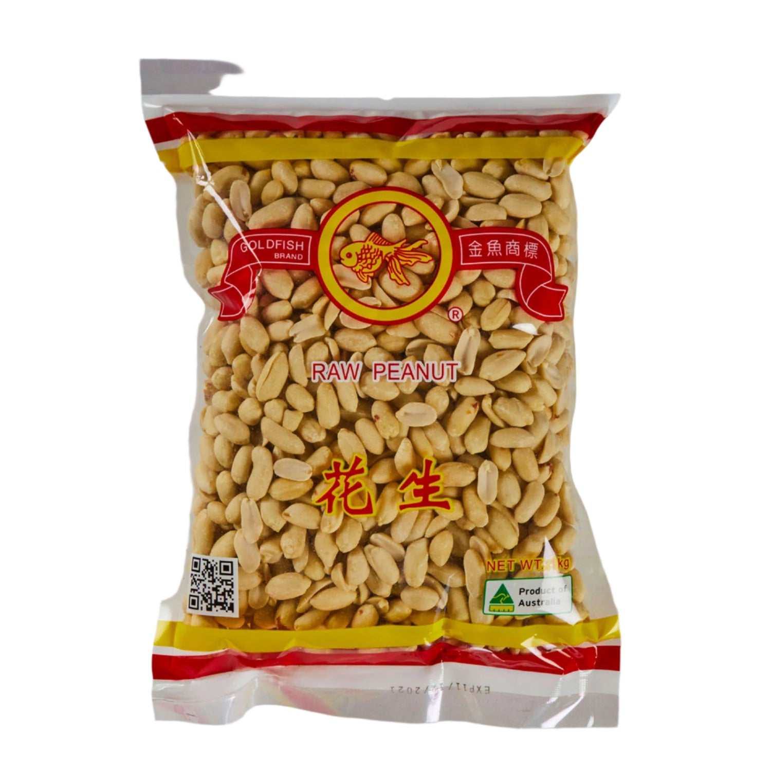 Gold Fish Brand Raw Peanut Without Skin 1kg