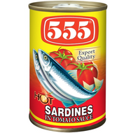555 Sardines in Tomato Sauce Hot 155g