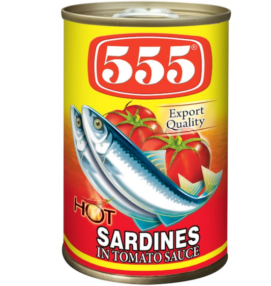 555 Sardines in Tomato Sauce Hot 155g
