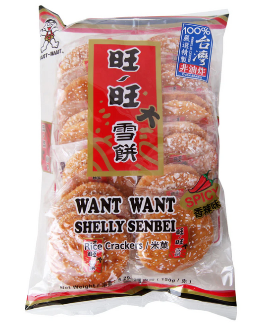 Want-Want Shelly Senbei Spicy Rice Crackers 150g