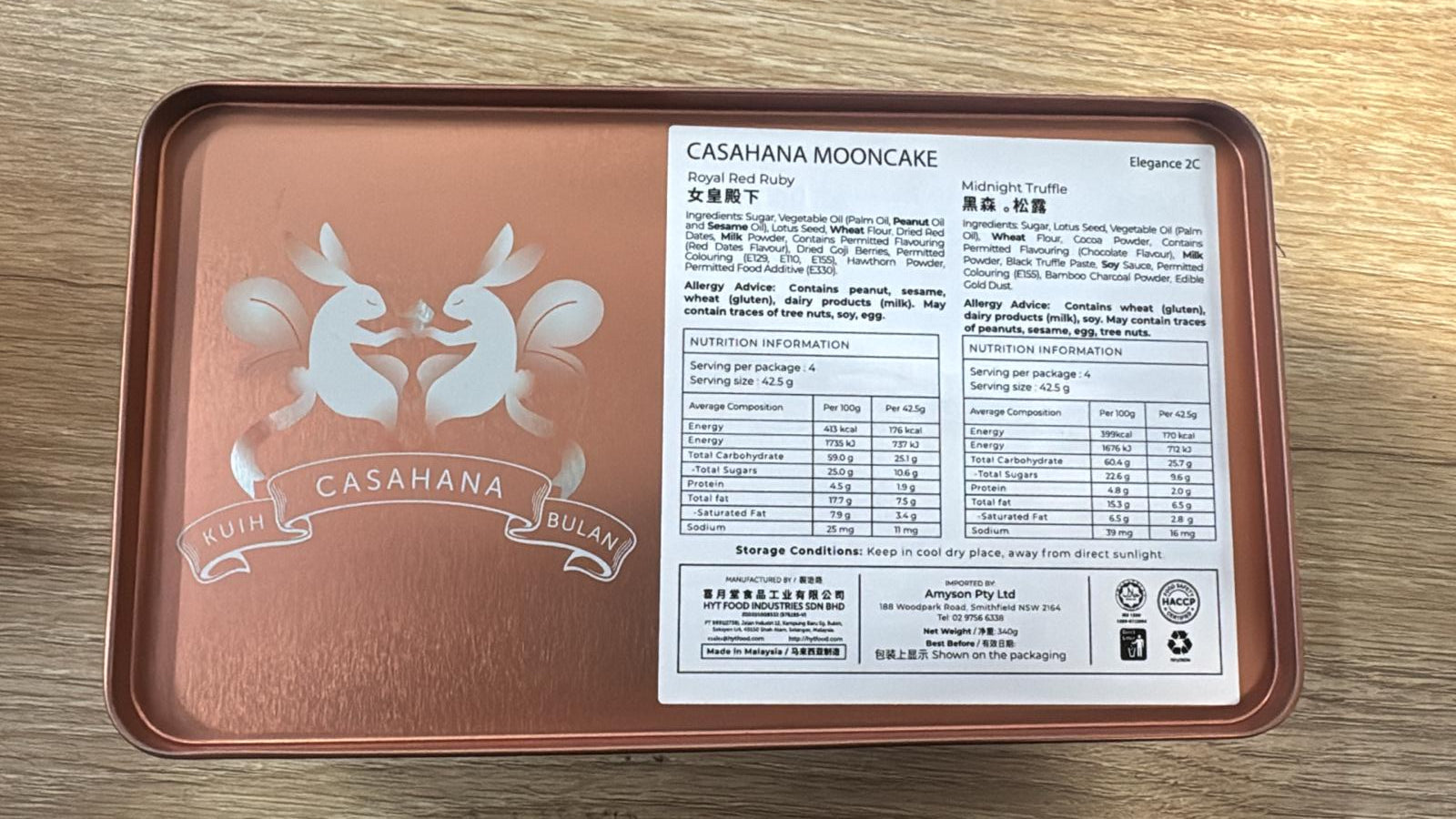 Casa Hana Royal Red Ruby & Midnight Truffle Mooncake 2 Pieces