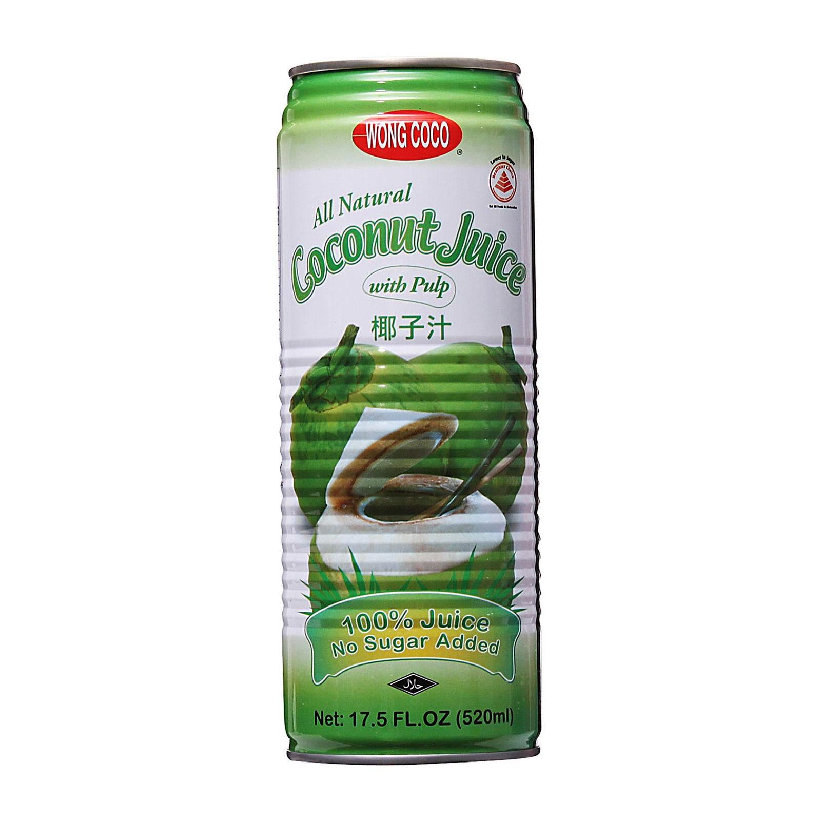 Wong Coco All Natural Coconut Juice With Pulp 520ml*6