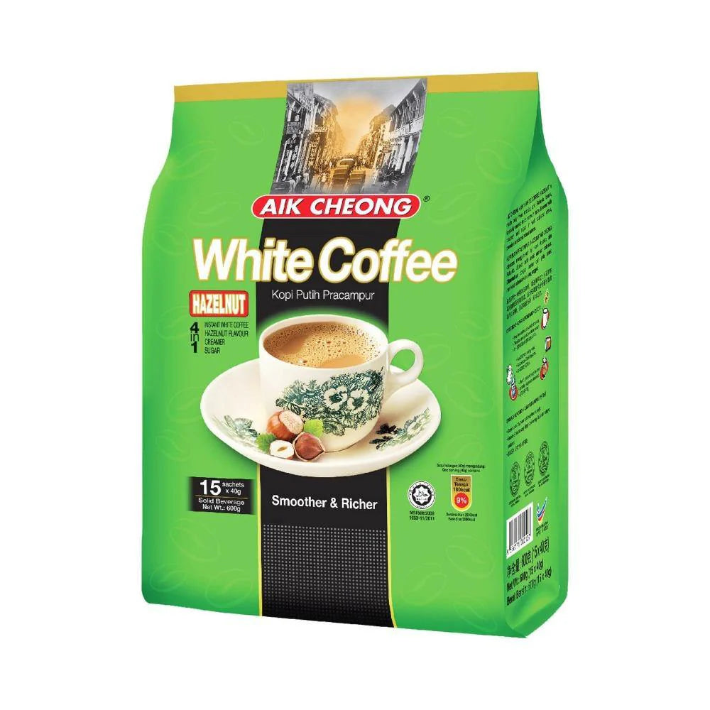 Aik Cheong Hazelnut White Coffee Instant 4-in-1 - 15 x 40g
