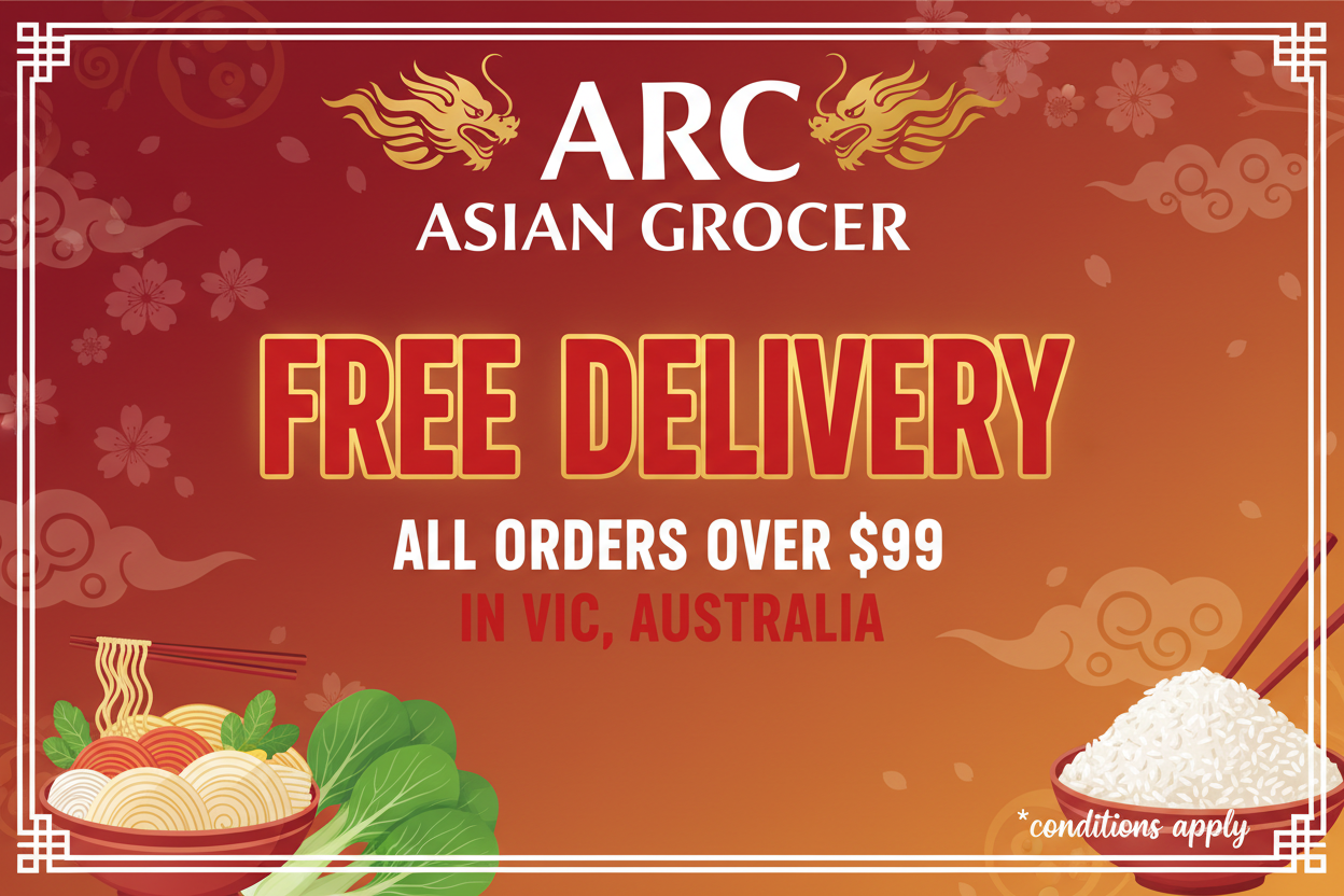 Free delivery all orders over $99 in VIC, Australia with conditions

ARC ASIAN GROCER