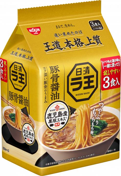 Nissin Raoh Tonkotsu Soy Sauce Flavour Instant Noodles 3P