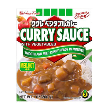 House Foods Medium Hot Curry Sauce With Vegetables 200g
