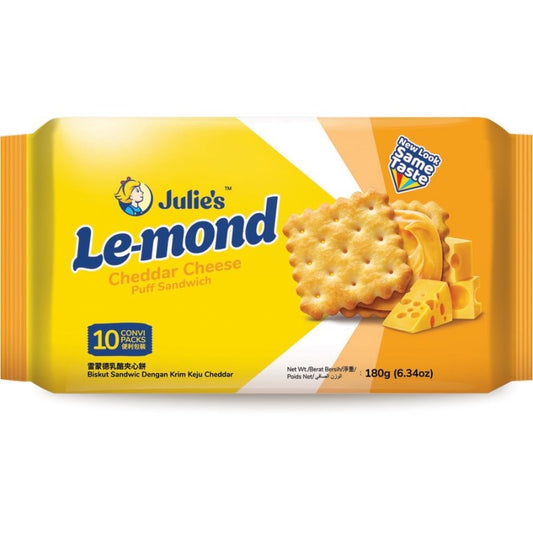 Julie's Lemond Puff Sandwich Cheddar Cheese 180g