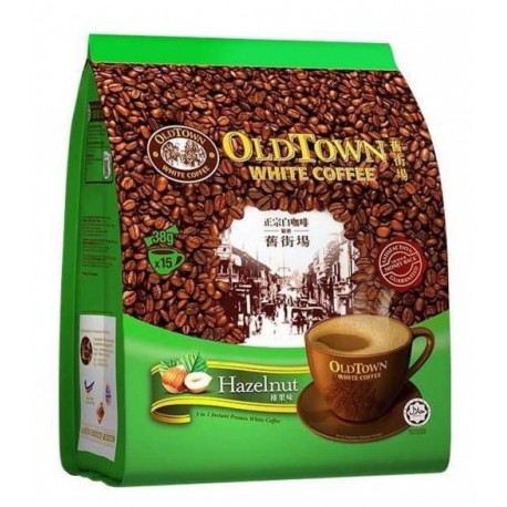 Old Town 3 in 1 Instant Premix Hazelnut Flavored White Coffee 38gX15 Sachet