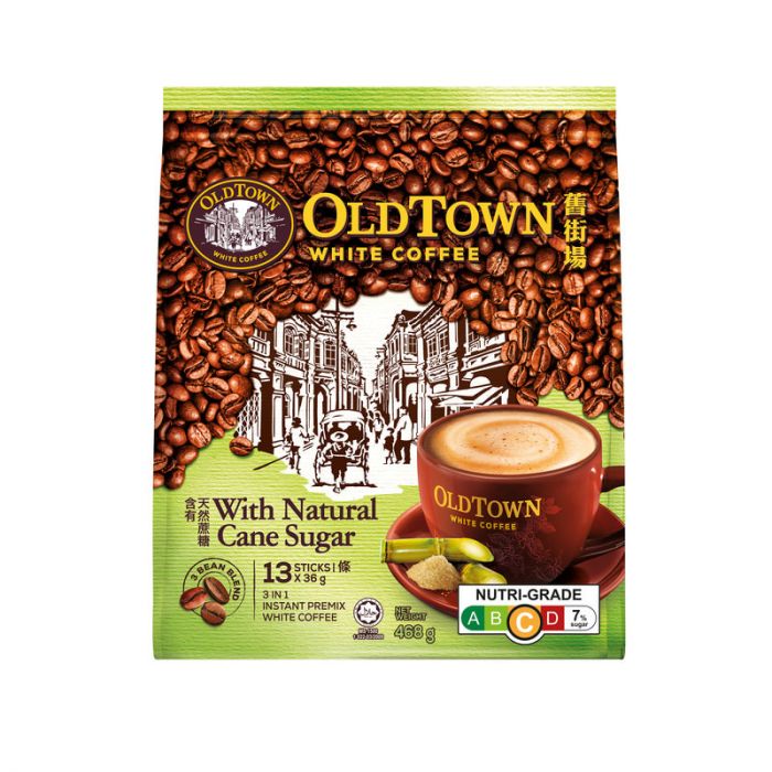 Old Town White Coffee 3in1 with Cane Sugar 540g