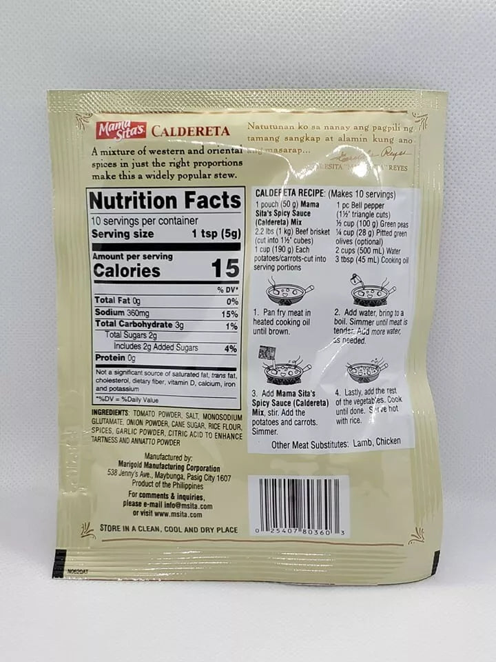 Mama Sita's Spicy Sauce (Caldereta) Mix 50g