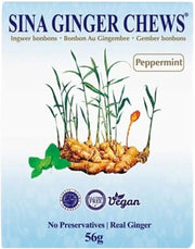 Sina Peppermint Ginger Chews Candy 56G